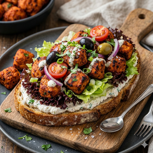 Tandoori Chicken Open Sandwich